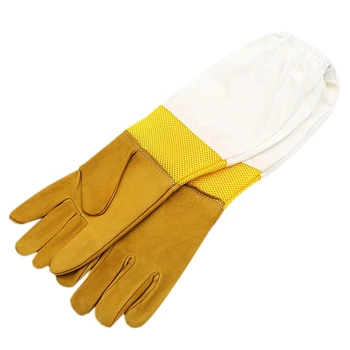 

A Pair Bee Gloves Protective Beekeeping Gloves Goatskin Bee Keeping Vented Long Sleeves Beekeeping Equipment And Toolsd38