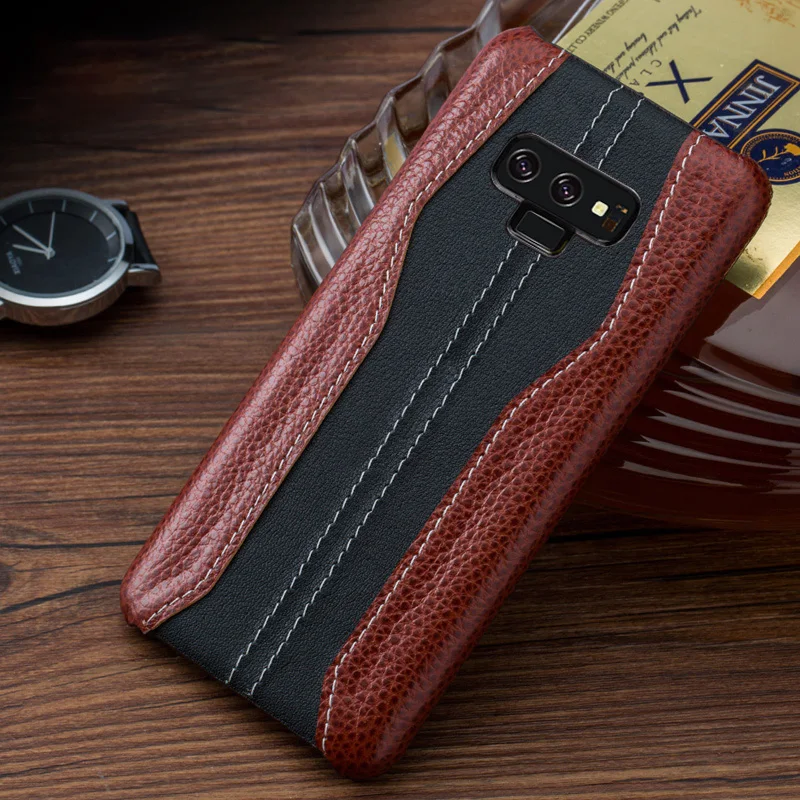 Чехол для телефона для samsung Galaxy S6 S7edge S8 S9 S10 плюс A30 A50 A70 из яловой кожи; с прошитой для Note 8, 9, 10, A5 A7 A8 J5 чехол
