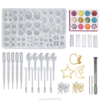 

Resin Casting Molds Epoxy Handicraft Kit Silicone Mold Making Jewelry Gem Pendant Clasp Mould Craft DIY Set N06 20 Dropshipping