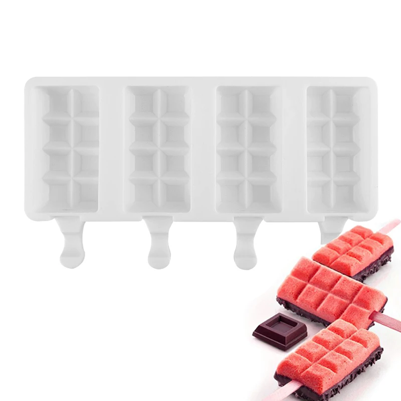 

Silicone Lattice Shape Ice Cream Mold Popsicle Maker Ice Popsicles Moulds