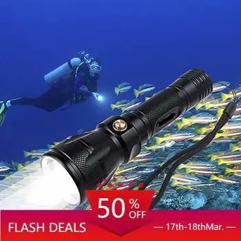 

Diving Torch, 1200 Lumen XM-L2 LED 100m Underwater Waterproof Submarine Light FishingBright Professional Scuba Flashlight Safety