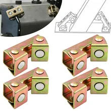 Pinces magnétiques en forme de V, support de soudage, fixation de soudage, tampons magnétiques réglables, outils à main, outil de travail du métal, 4 pièces