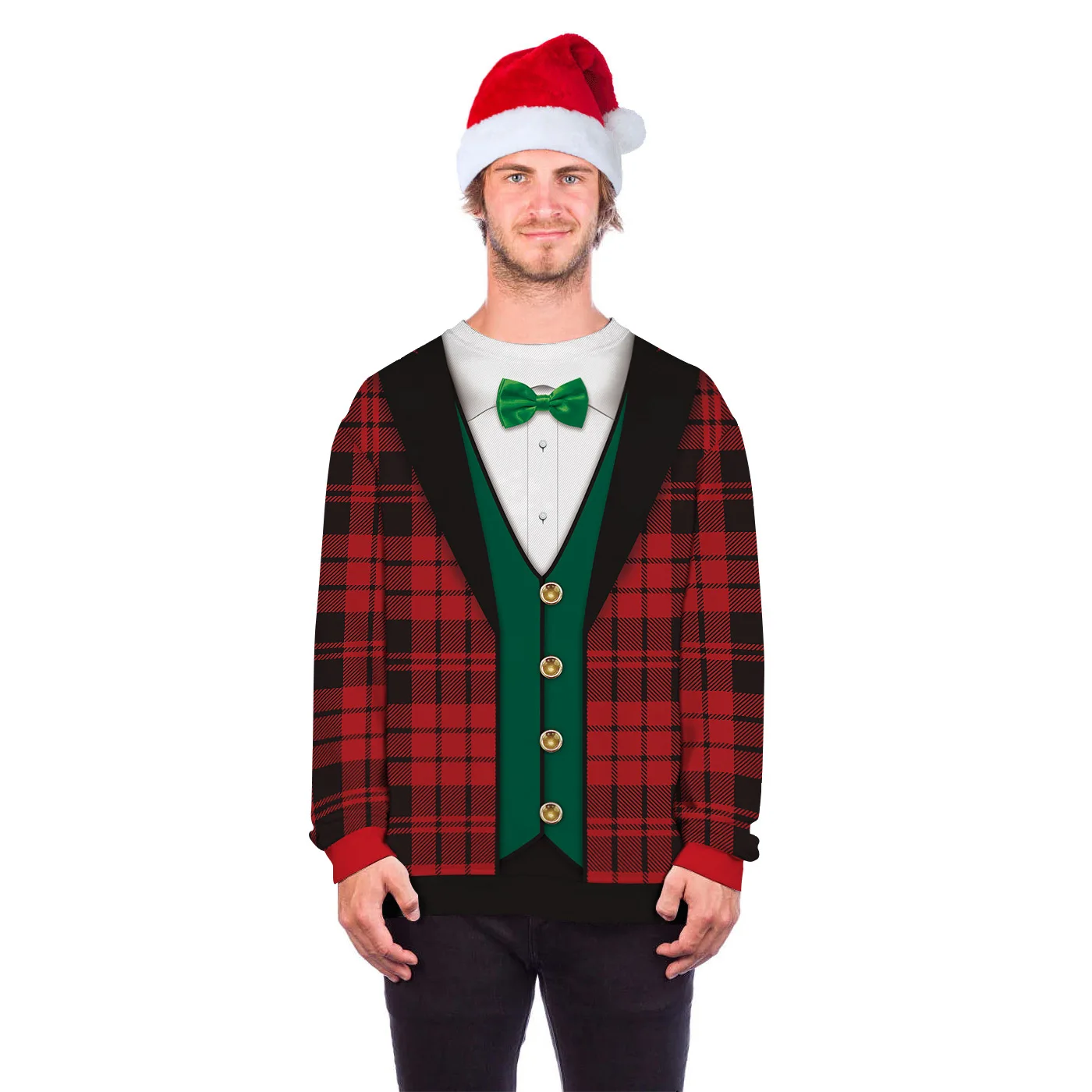 Générique Pull De Noel Homme,Sweat De Noel Homme Manches Longues Et Col