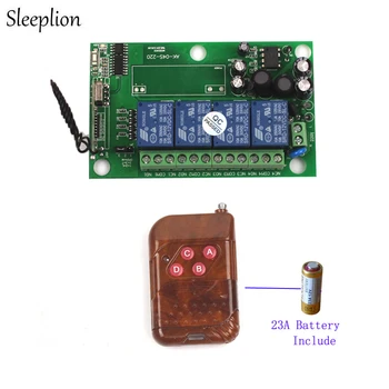 

Sleeplion 110V 220V 240V 4CH RF Wireless Remote Control Relay Switch Receiver Security Garage Doors Lamps 85-250V Switch Module
