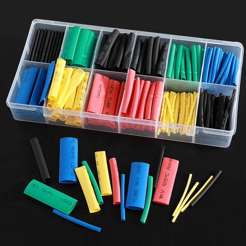 280PCS Car Wire Connector Shrinking Assorted Heat Shrink Tube Polyolefin Auto Motorcycle Wire Cable Insulated Sleeving Tubing