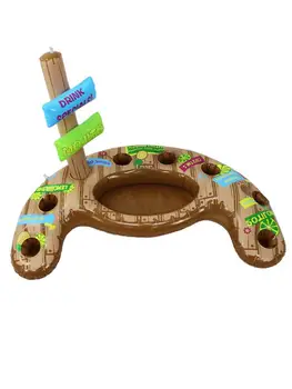 

Inflatable Cup Holder Swimming Pool Floating Beverage Rack Swimming Pool Decoration Floating Drink Beer Cooler Large Capacity