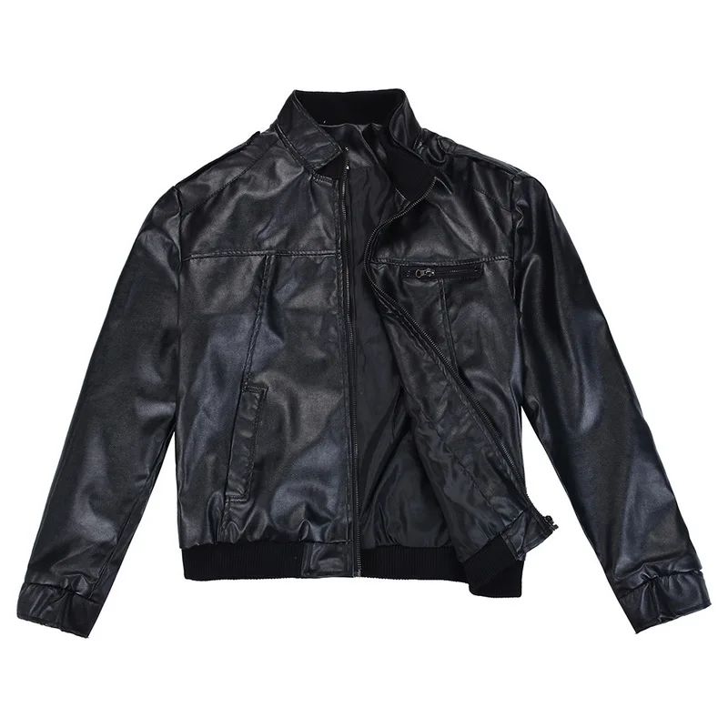 Новинка, куртка из искусственной кожи, осенне-зимняя мужская куртка, модная мужская повседневная куртка для фитнеса, Мужская одежда, черные кожаные байкерские куртки