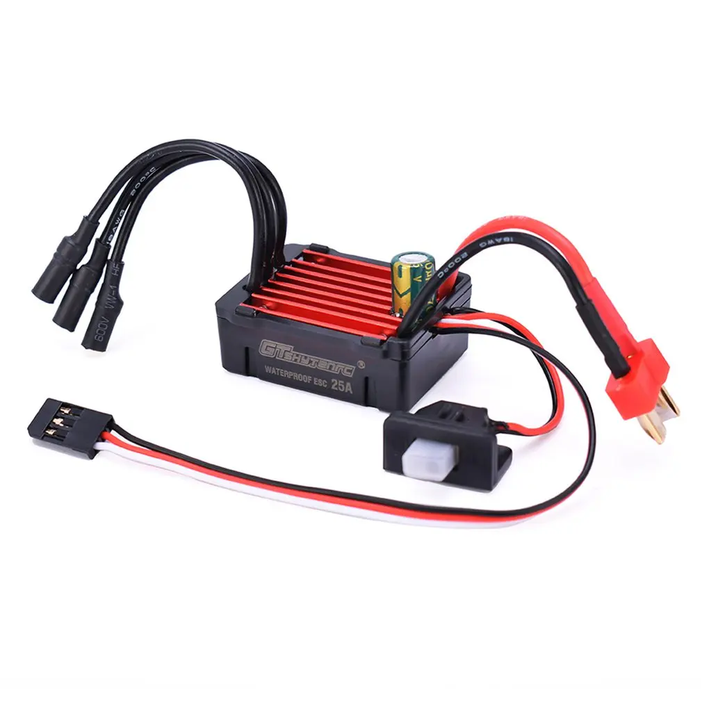 

Hot GTSKYTENRC Waterproof 25A/35A/45A/60A ESC Electric Speed Controller for 1/14 1/16 1/18 1/20 RC Car Truck Model Motor