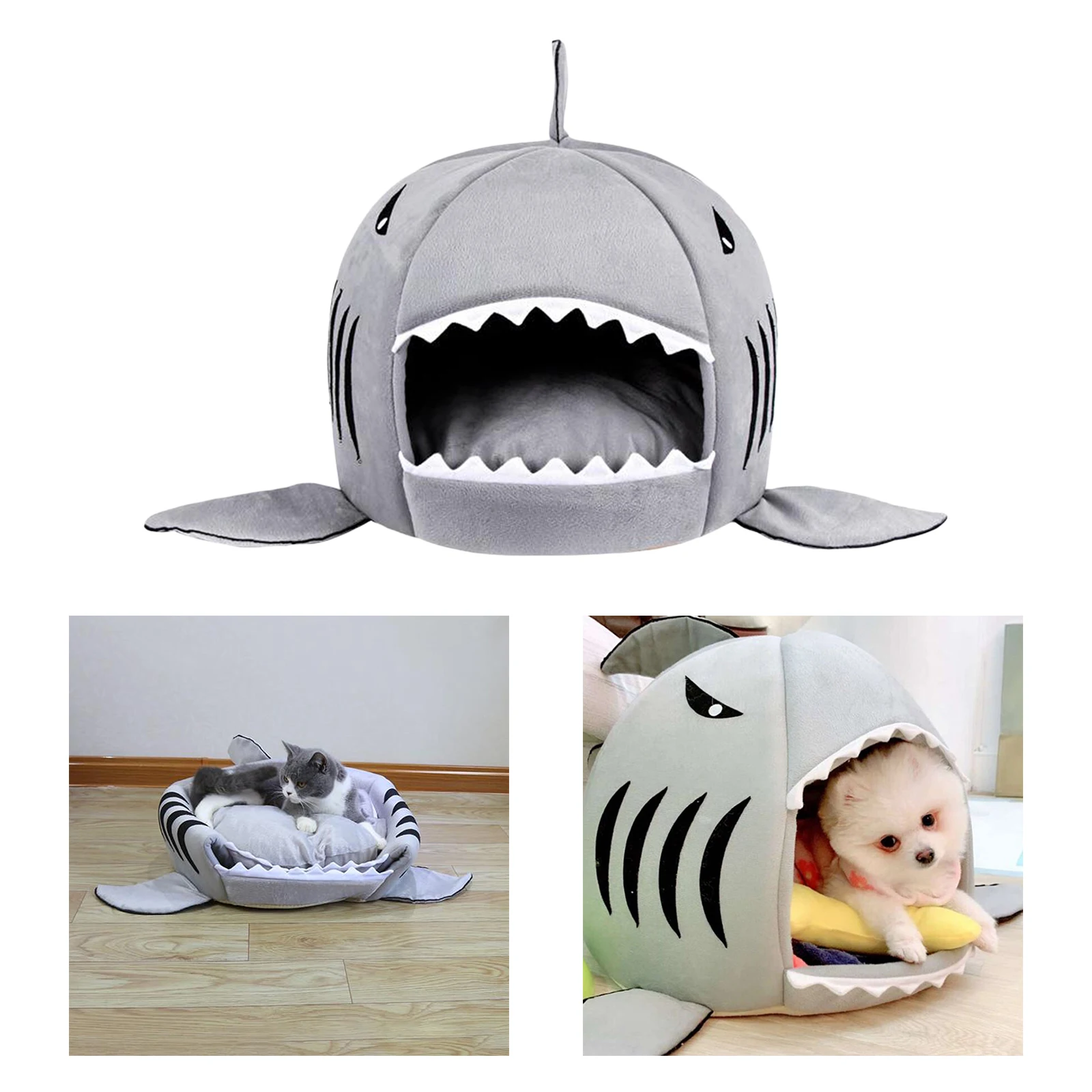 Shark Pet Cat Dog Bed Nest Puppy Warm Cave House Winter Sleeping Bag