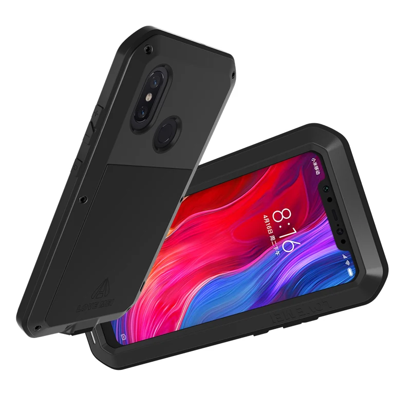 Металлический Чехол Love Mei для Xiaomi Mi 8, ударопрочный чехол для телефона Xiaomi Mi 8 Capa, прочный Броня, противоударный чехол для Xiaomi Mi 8 Coque