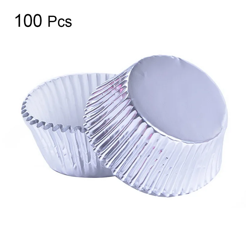 100pcs white 100 шт сгущенные печенье сдобы кекс и печенья бумажные чашки лайнер украшения торта вечерние формы для торта кухонные аксессуары - Цвет: 100pcs white