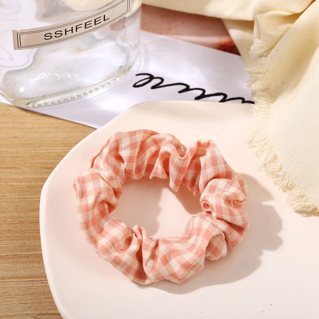 Silk Rainbow Scrunchies For Women Girls Gum Hair Tie 1PCS Hair Rope Rubber Bands Ponytail Hold Hair Accessories