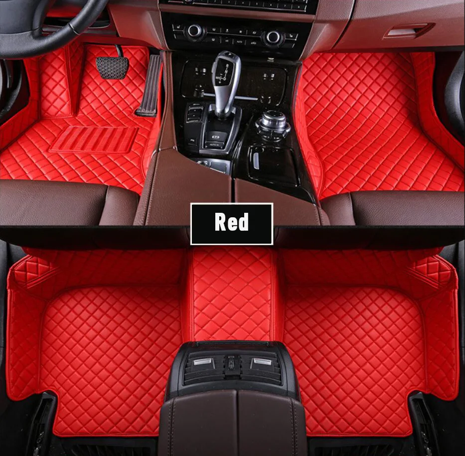 Водонепроницаемый автомобильные коврики для Mercedes Benz A класс W168 W169 W176 W177 A45 AMG A160 A180 A200 A220 A250 A260 - Название цвета: red
