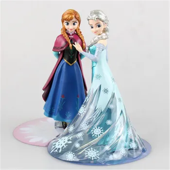 

15cm Disney Frozen Princess Elsa Anna Action Figures Toys Girl Cake Decor Frozen 2 Princess Elsa Anna Cartoon Toys Gifts X4453