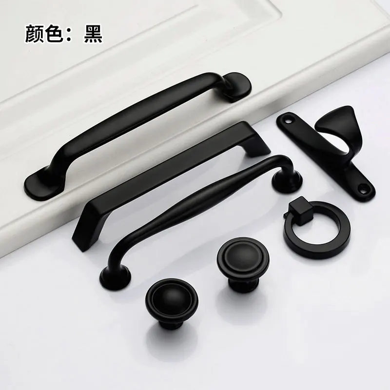 

2pcs Black Cabinet Handles American style Kitchen Cupboard Door Pulls Drawer Knobs Fashion Furniture Handle Hardware