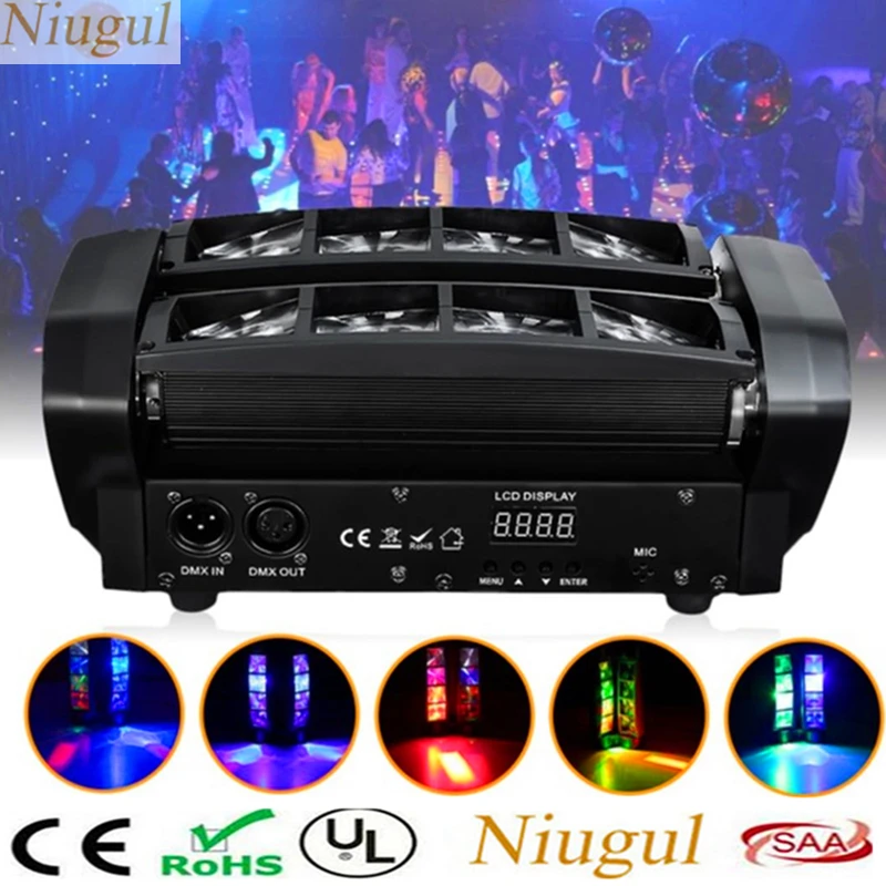 

Mini LED Spider Light /RGBW Beam Stage Lighting DMX512 Spider Light Good For Disco DJ Nightclub Party /Linear Effect LED Lights