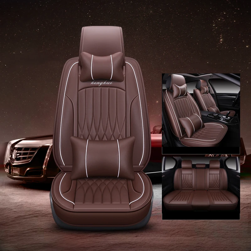 

WLMWL Universal Leather Car seat cover for Audi all models a3 8v a4 b6 b9 b8 c7 q5 a5 a6 c6 q7 q3 car styling auto Cushion