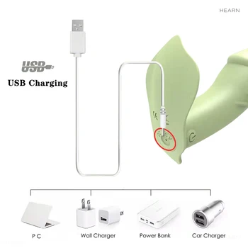 Wearable Butterfly Dildo Vibrator G Spot Sex Toys for Women 10 Speeds Clitoris Stimulator Remote Control Panties Vibrating 3