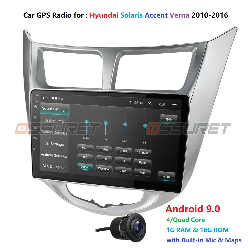 

2din Android 9.0 Car multimedia Player For Hyundai Solaris Accent Verna 2010-2016 autoradio Car GPS Navigation Radio stereo WIFI