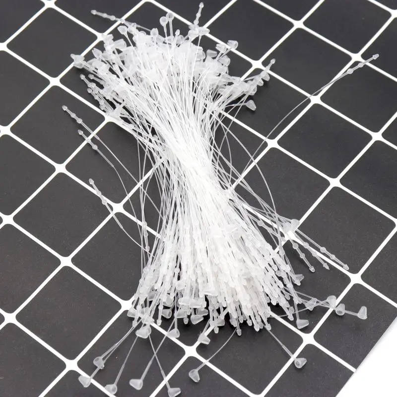 500pc High Quality Plastic Snap Lock Pins Security Loop Fasteners Hanging Price Tag String For Jewelry Watch Cloth Store Supply 
