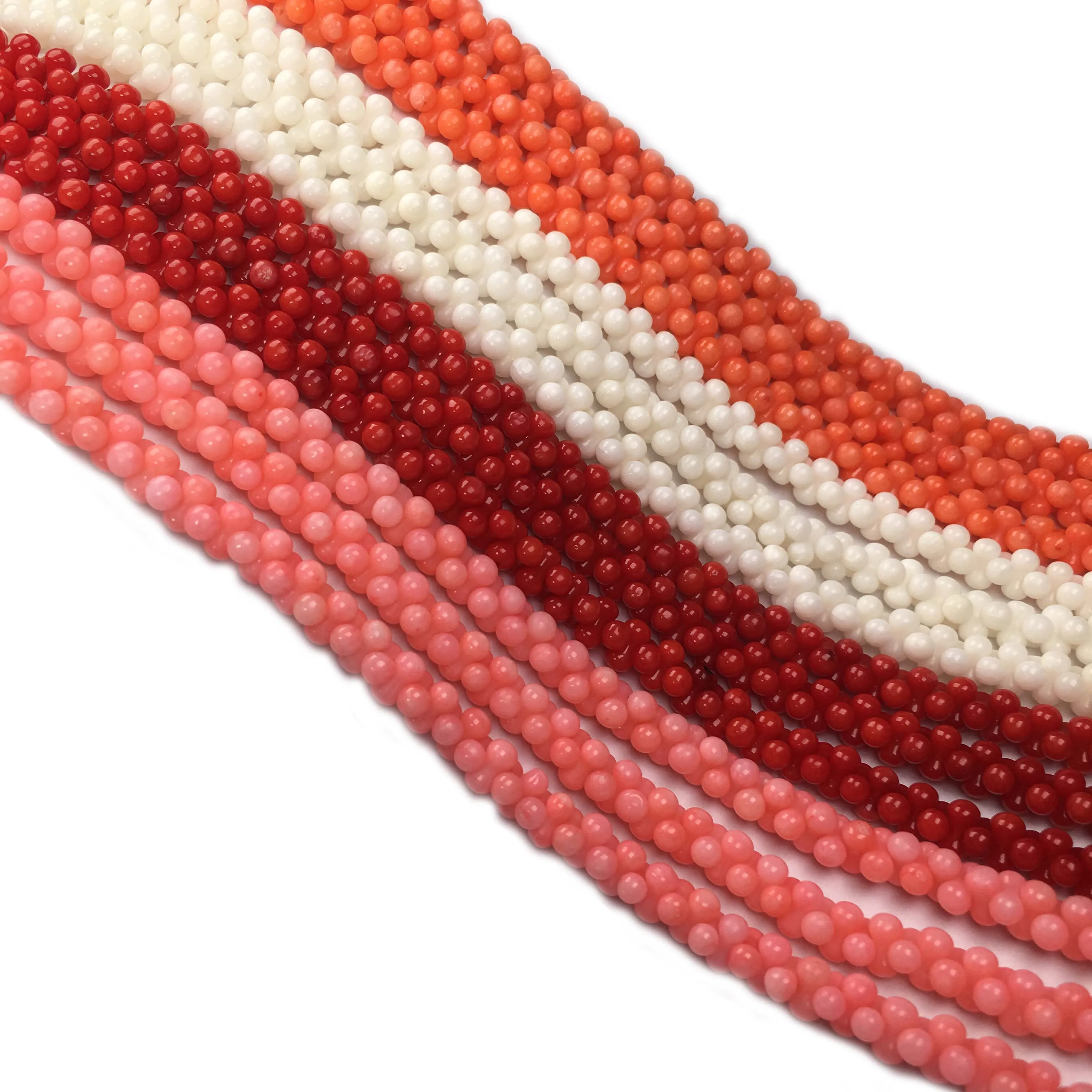 Бусины кораллового цвета из натурального камня 3x6 мм бусины для самостоятельного