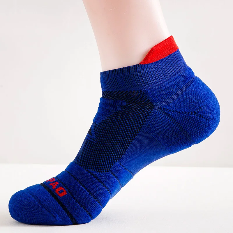 Men Athletic Ankle Socks Outdoor Sport Cotton Cushion Thin Breathable Quick Dry Fitness Cycling Compression Low Cut Socks