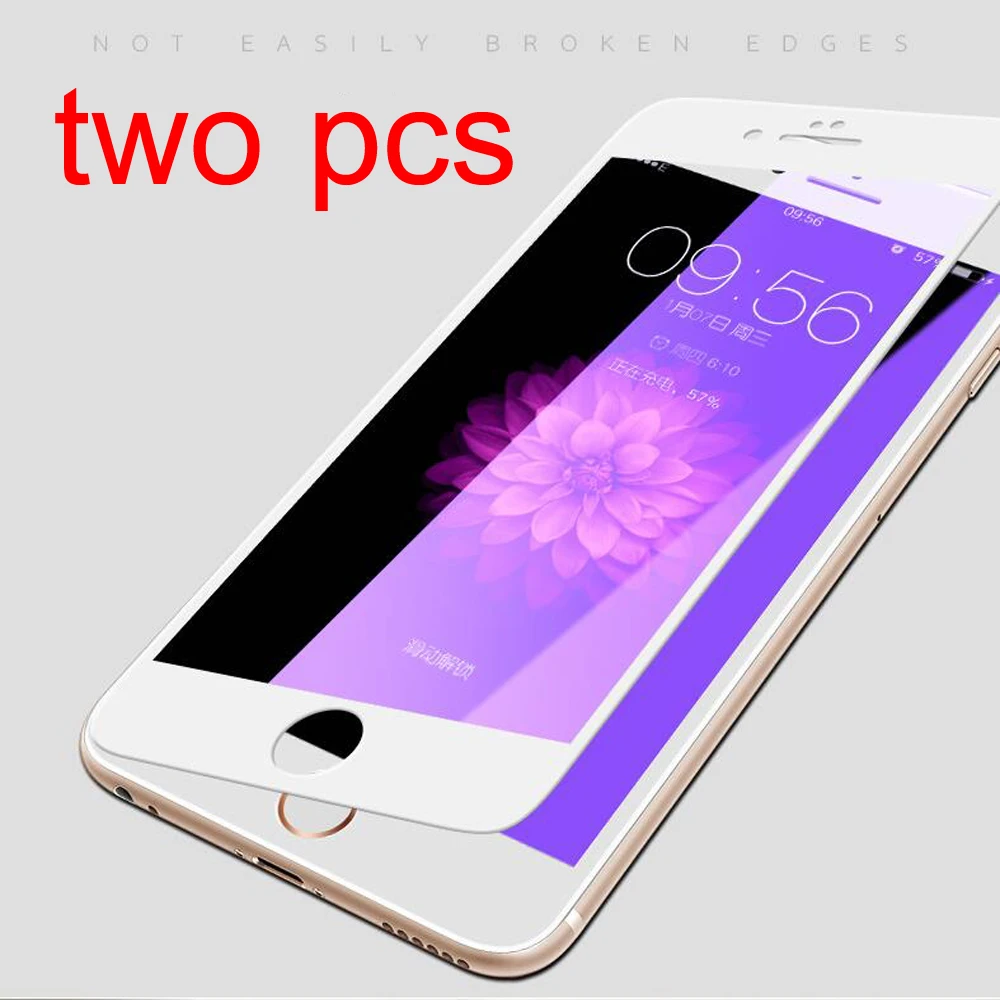 2 шт две части iPhone 8 plus HD полноэкранная закаленная пленка все включено мягкая