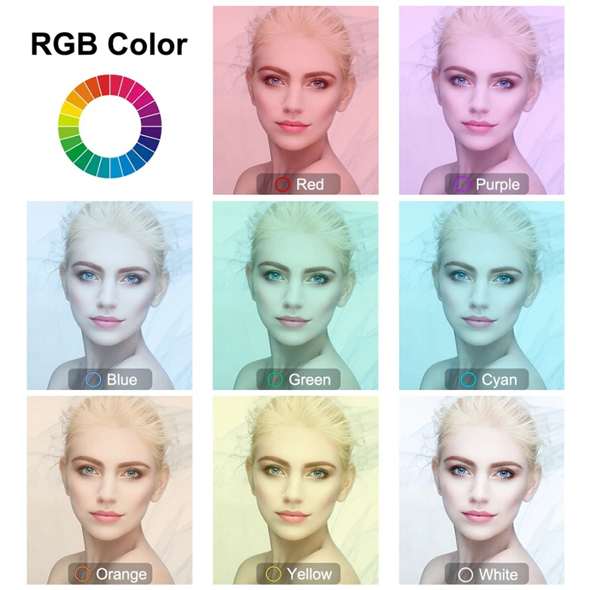 Новое поступление 26 см RGB светодиодный кольцевой светильник с настольным креплением Штатив для мобильных телефонов Vlog Live Streaming Bloggers