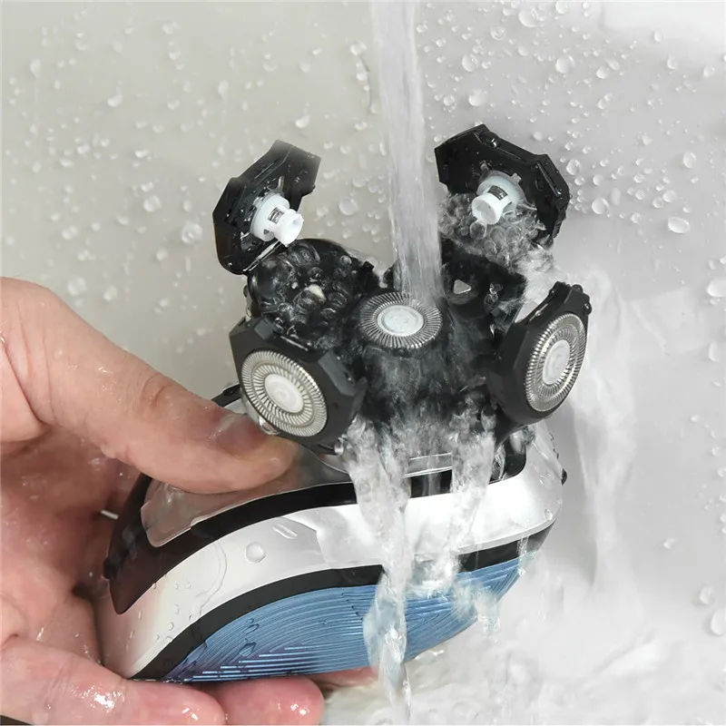 

4 In 1 Men Electric Shaver Beard Trimmer 4D Floating Razor Rechargeable Five Blade Head Shaving Nose Trimmer Face Cleaner Brush