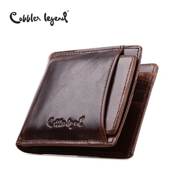 

Cobbler Legend Famous Brand Vintage Genuine Leather Men Wallet Coin Pocket Purse Card Holder For Men Carteira Man Zipper Wallets