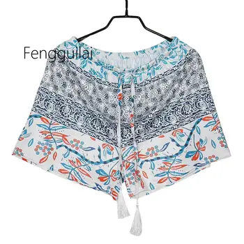 

2020 High Waist short pants women Floral Print ladies shorts summer shorts women hot pants Vintage sexy short pants women femini
