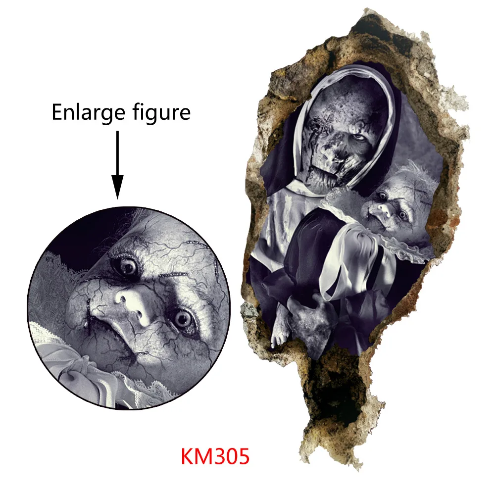 New Style Creative Ghost Hand Zombie Halloween Wall Stickers Horror Glass Shopping Window Living Room Bedroom Wall Stickers