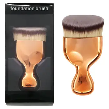 

Single Tennis Racket Shape Electroplated Rose Gold Handle Bevel Makeup Brush Powder Foundation Brush BB Cream Brush Makeup Tool