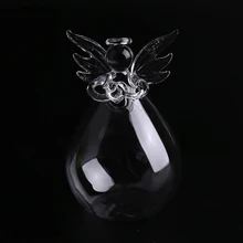 Прозрачная стеклянная ваза для украшения интерьера в форме ангела Цветочная подставка для растений ваза гидропонная технология контейнер