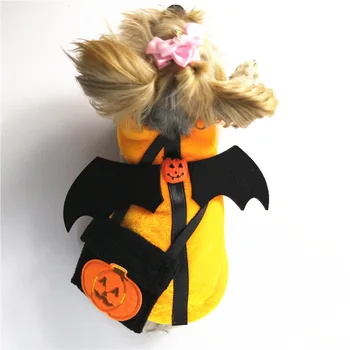 

Halloween Bat Wings Carnival Cosplay Costume Dog Coat Pets Faux Pockets Cat Puppy Hoodie Coat Costumes Clothes