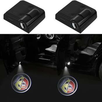

2PCS Wireless Led Car Door Welcome Laser Projector Logo Ghost Shadow Lights For Fiat Abarth scorpion Viaggio Punto 124 125 500