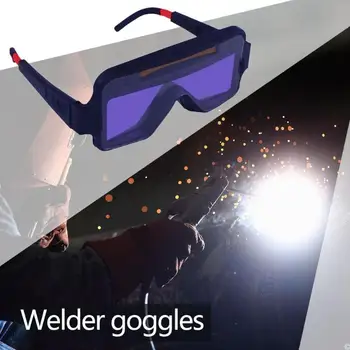 

Automatic Dimming Welder Goggles Gas Argon Arc Welding Protective Glasses Foldable Screen Solar Panel Soldering Supplies
