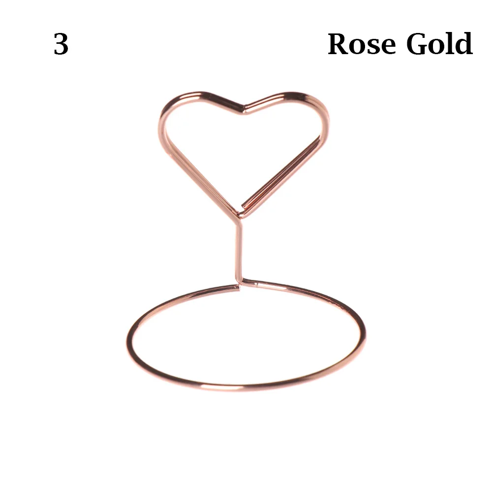 rose gold H 4.3CM Горячая Распродажа, заметки, фото рамка, стол, номер, фото держатель, круглый деревянный фото зажим, памятка, имя, карта, кулон, держатель - Цвет: rose gold H 4.3CM