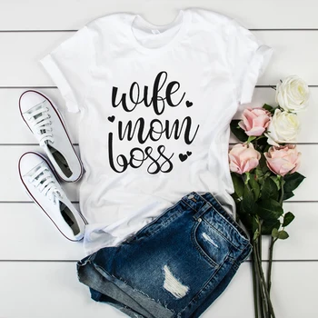 

Women Wife Mom Boss Letters Fashion Clothing Tees Tops Graphic Female Ladies Womens Lady T-Shirt Tumblr T Shirt T-shirts