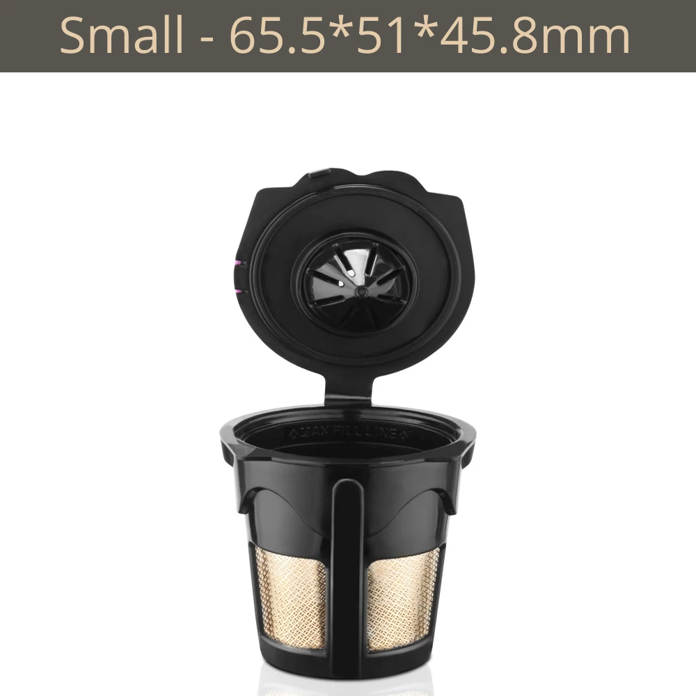K Cup многоразовый фильтр для кофе для использования на моделях пивовара Keurig 2,0, совместимый с K200, K300, K350, K360, K400, K450, K460 и т. Д - Цвет: 1 Pack Small