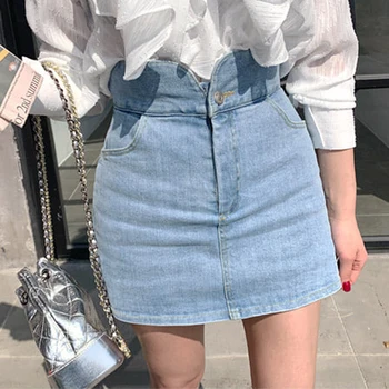 

A line S-XL New Plus Size summer short Skirt Korean Skirt Women High Waist School Girl Skirt vintage mini skrits summer Pleated