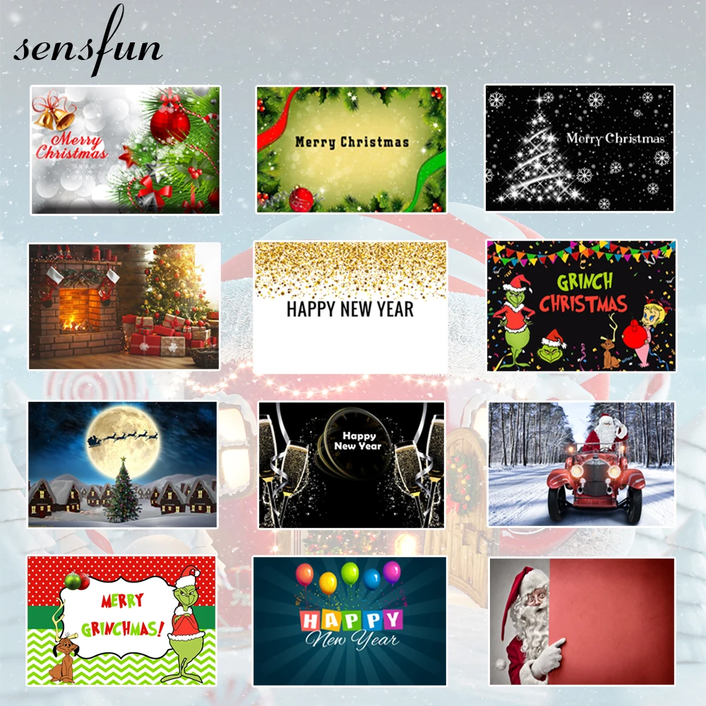 Sensfun 220x150 см Рождество День счастливого Нового года фотографии фоны для фотостудии празднования фон для фотосъемки фото