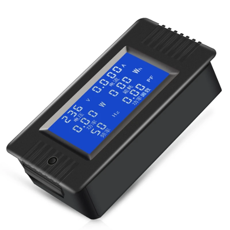 

Newest AC 6In1 220V 100A Single Phase Digital Panel Amp Volt Current Meter Watt Kwh Power Factor Meter with Coil CT