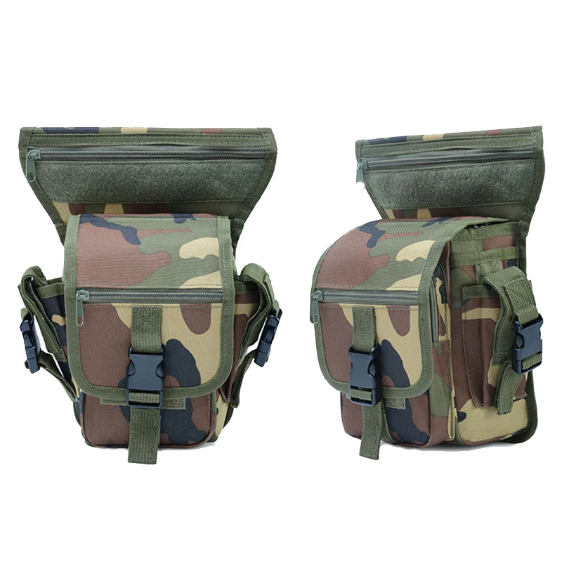 Molle, сумка для ног, военная, 1000D, нейлоновая, водонепроницаемая, мужская, тактическая, поясная сумка, для ног, для путешествий, для походов, охоты, кемпинга, велоспорта - Цвет: Jungle camo