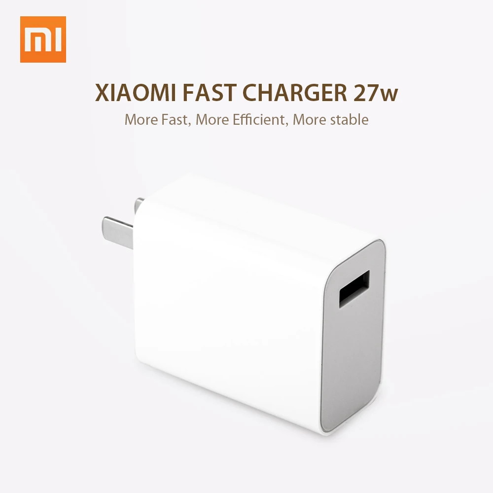 Xiaomi 27W USB Charger Phone High speed White original xiaomi Usb charger for phone tablet PC charging treasure Simple |