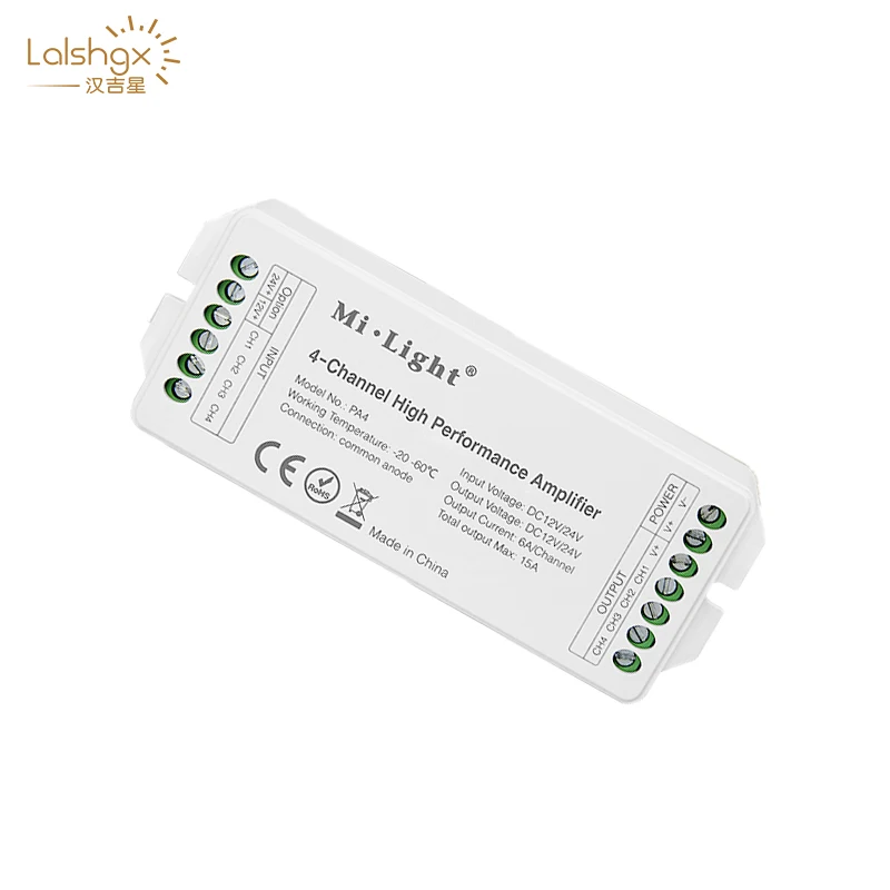 

Free shipping PA4 4-Channel LED Signal Amplifier use PWM controller DC12V-24V MAX 15A Hight Performance for led lamp