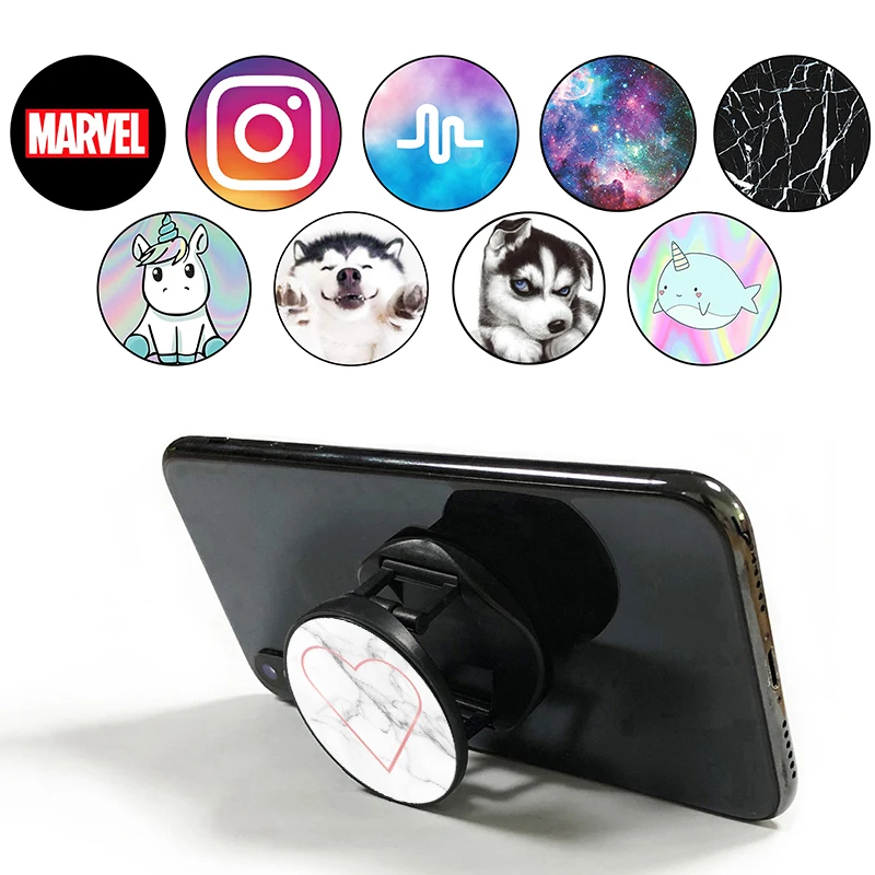 

Marble попсокет Phone Holder Desk Stand Phone Socket Smartphone and Tablet Pocket Socket Marvel Hand Finger Ring Grip Universal