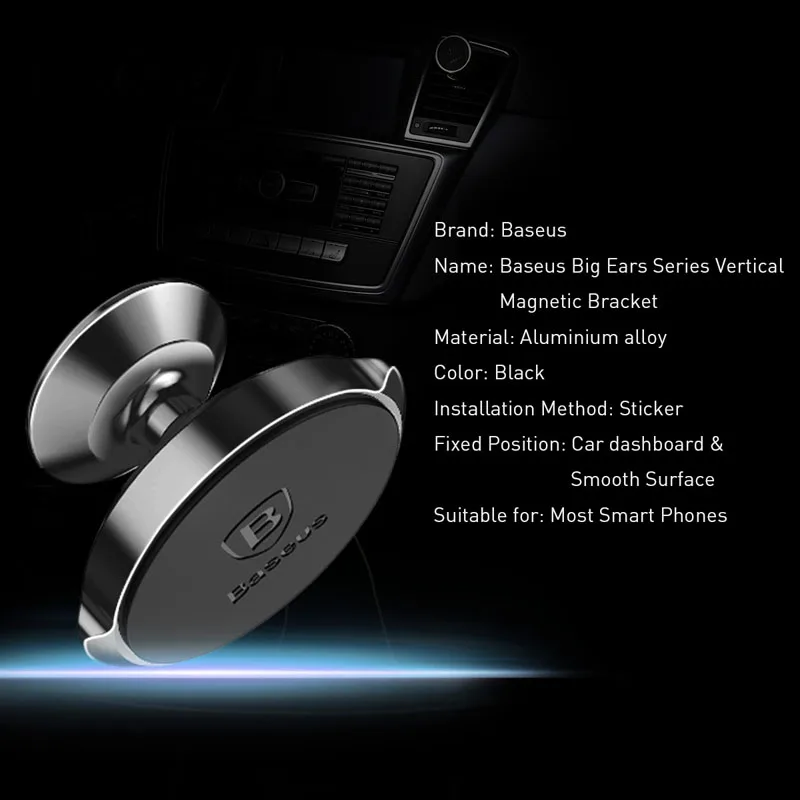 Автомобильный держатель для телефона Baseus, Магнитная подставка для Iphone, samsung, huawei, смартфона, автокрепление, поддержка мобильного телефона, gps, автомобильная подставка для телефона