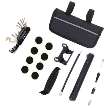 

Mountain Bike Repair Tool Kits Bicycle Saddle Bag Cycling Seat Pack Multi Function MTB Repair Tool Set Air pump Tire repair tool
