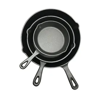 

Cast Iron Frying Pan Non-stick Uncoated Saucepan Egg Pancake Cooking Pan Home Kitchen Outdoor BBQ Skillet